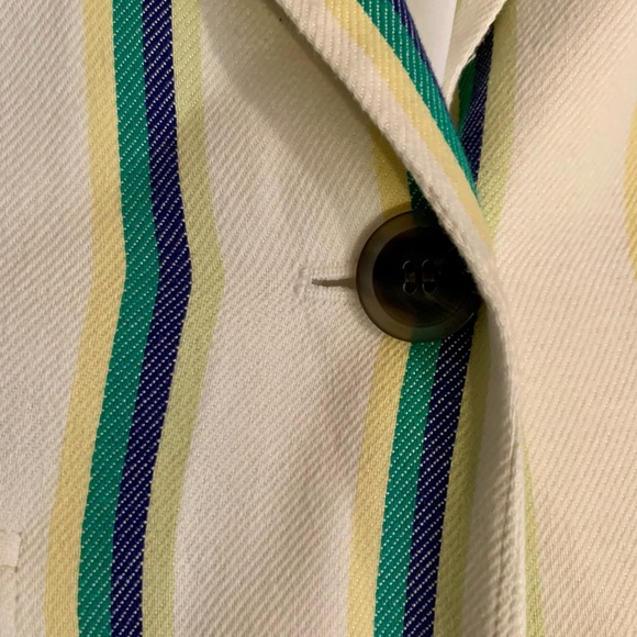 Halogen Nordstrom ladies striped cotton blend blazer Sophisticated & sexy XS - Picture 4 of 8